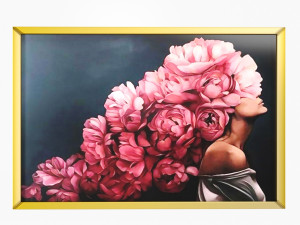 art frams 6- art flower head woman by 3 frams 3D Model