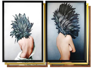 art frams 7- girl with feather by 3 frams 3D Model