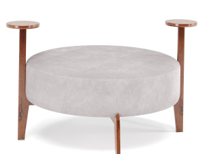 poufs vol4- round velvet pouf by adjustable color 3D Модель