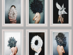 art frams 9- girl with feather by 6 frams 3D Модель