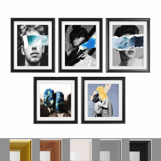 art frams 10- paper torn art 3D-Modell .c4d .max .obj .3ds .fbx .stl .blend 