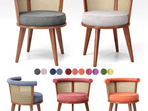 крісло від клубу кравців з дерева 3D Модель