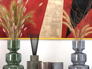 decor set -no8- by reflex murano and enea glass vase Modelo 3D