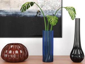 decor set -no10- reflex vase by sidebar 3D Model