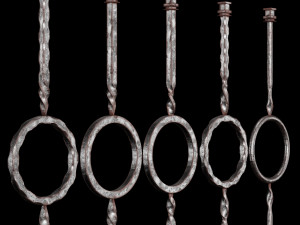 iron railing fence 01 Modèle 3D