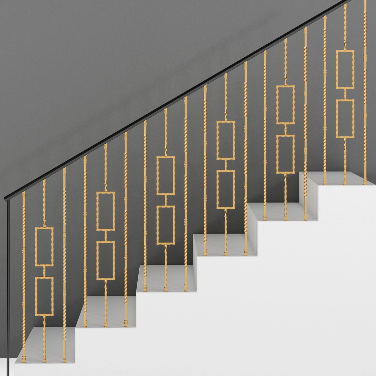 staircase 01 3D Model .c4d .max .obj .3ds .fbx .stl .blend