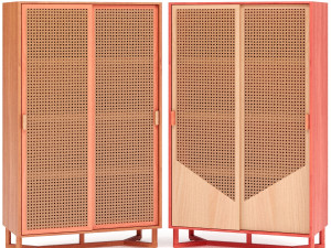 rattan closet by adjustable color 3Dモデル