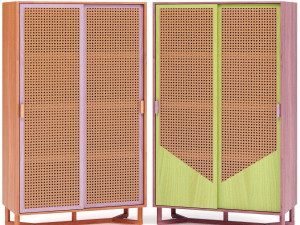 rattan closet by adjustable color 3Dモデル