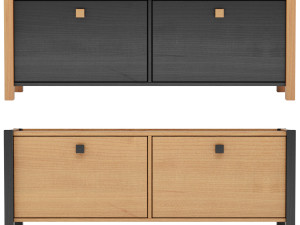 sidebar no5- woodman shoe cabinet 3D Model