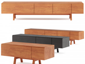sidebar no7- zeitraum sideboard with drawers 3D 模型