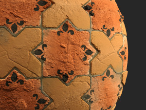 materials 1- brick tile 1 pbr CG テクスチャ