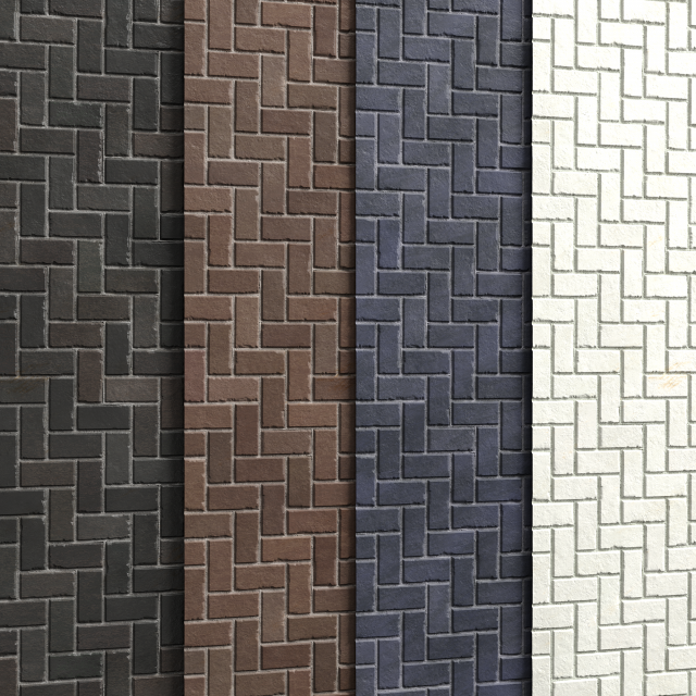 materials 5- brick tiles pbr by sbsar file CG Textures .c4d .max .obj .3ds .fbx .stl .blend 