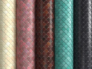 матеріали 6- плитки риб'ячої луски пбр CG Текстури