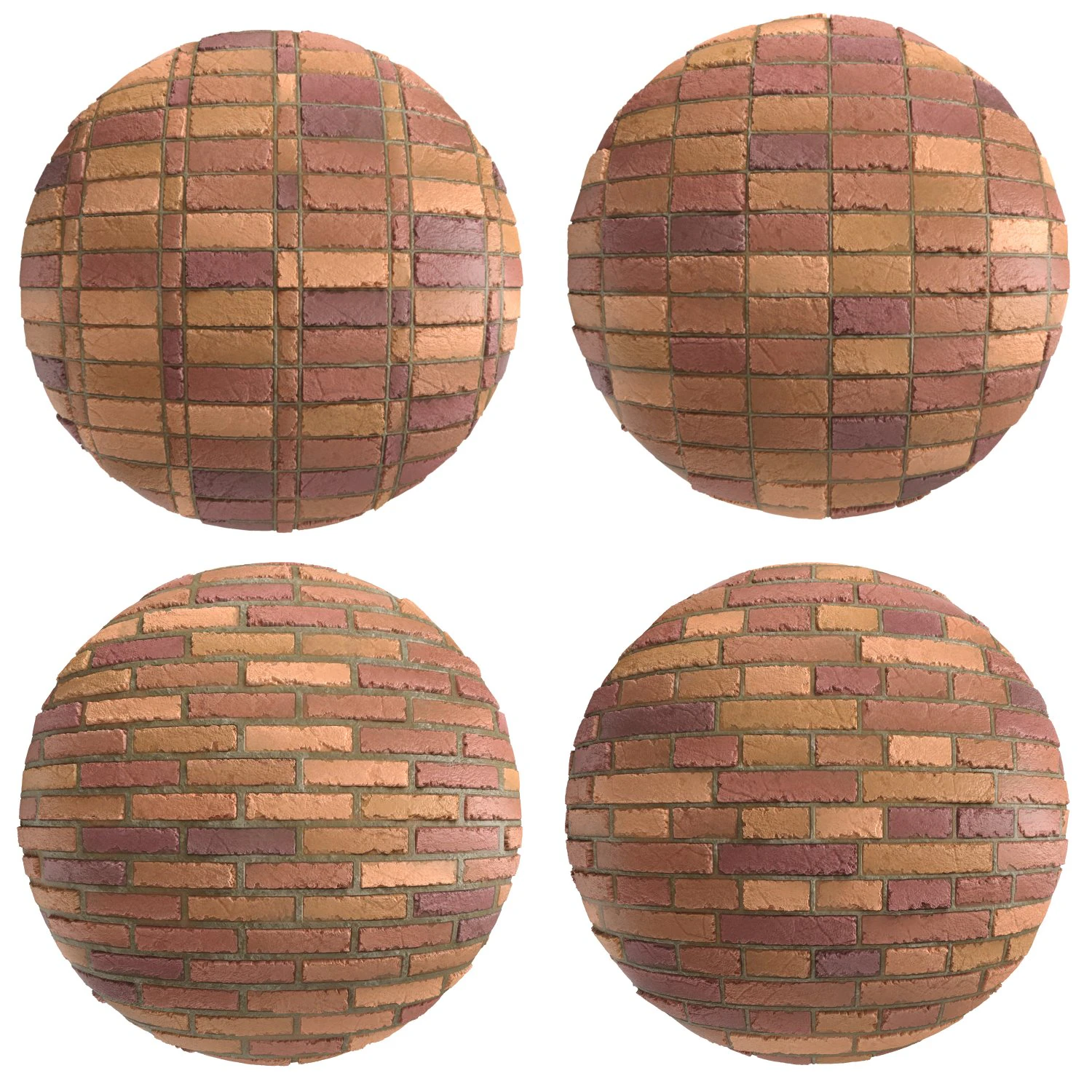 materials 9- brick tiles pbr in 4 patterns CG Textures .c4d .max .obj .3ds .fbx .stl .blend 