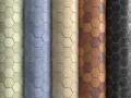 materials 10- hexagon tiles in 5 color CG Textures