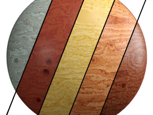 5 colored wood materials pbr 4k CG Textures