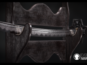 katana - game-ready model low-poly 3D Модель