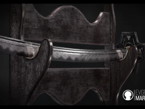 katana - game-ready model low-poly 3D Model