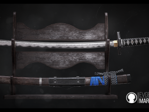 katana - game-ready model low-poly 3D Модель