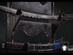 katana - game-ready model low-poly 3D Модель