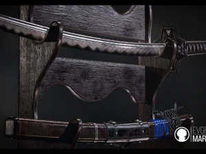 katana - game-ready model low-poly 3D Model