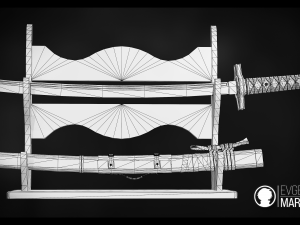 katana - game-ready model low-poly 3D Модель