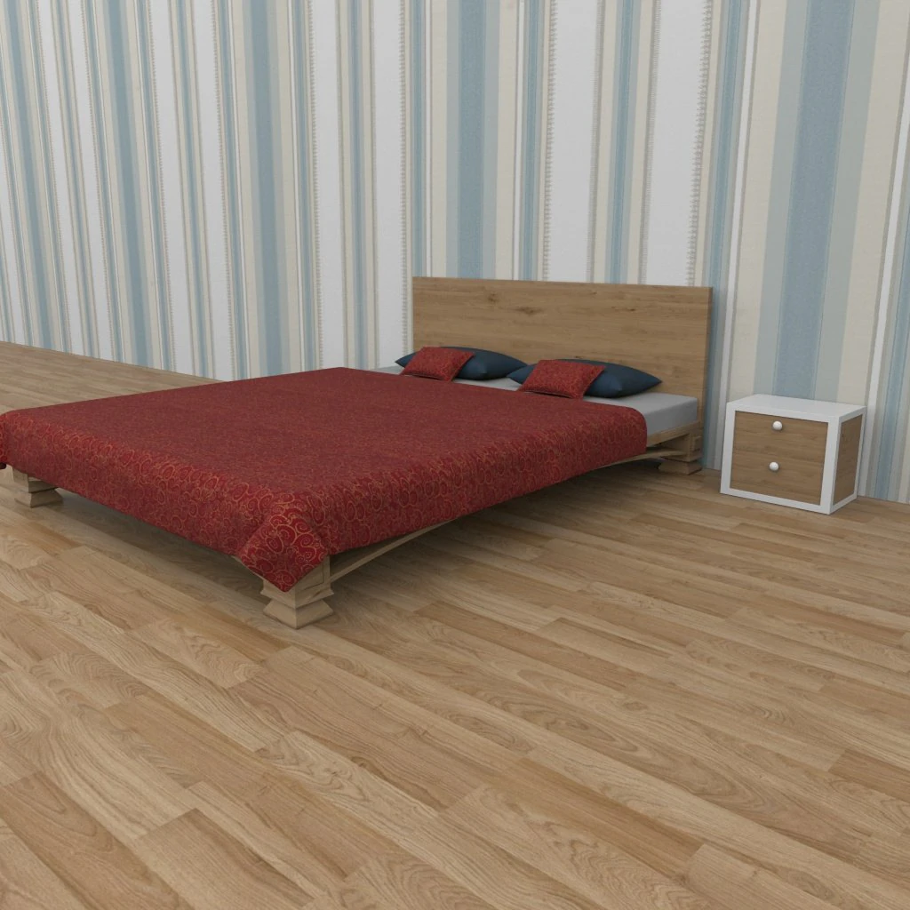 bed 3D Model .c4d .max .obj .3ds .fbx .stl .blend