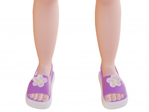 Cartoon girl blonde 3D 모델