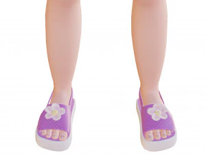 Cartoon girl blonde 3D Model