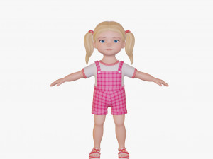 Girl child blonde Modelo 3D
