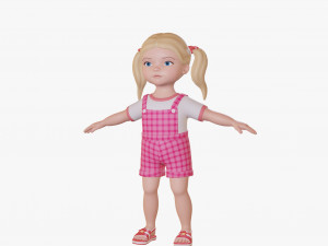 Girl child blonde Modelo 3D