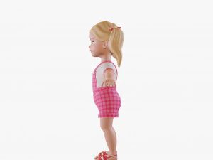 Girl child blonde 3D Model