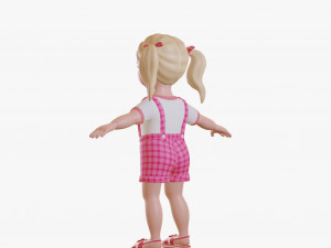 Girl child blonde Modelo 3D