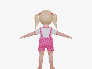 Girl child blonde Modelo 3D