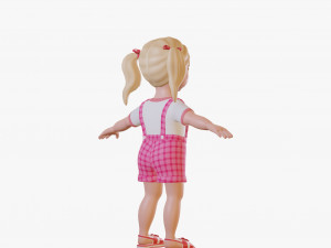 Girl child blonde Modelo 3D