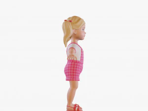 Girl child blonde 3D Model