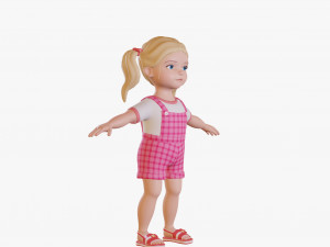 Girl child blonde Modelo 3D