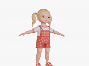 Girl child blonde Modelo 3D
