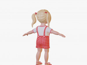 Girl child blonde Modelo 3D