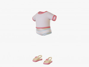 Girl child blonde Modelo 3D