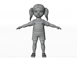 Girl child blonde Modelo 3D