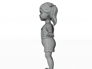 Girl child blonde 3D Model