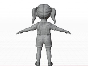 Girl child blonde Modelo 3D
