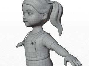 Girl child blonde Modelo 3D