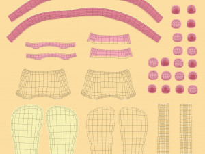 Girl child blonde Modelo 3D
