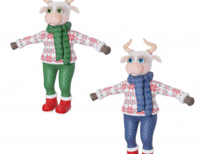 Bull-white Model 3D