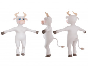 Bull-white Model 3D