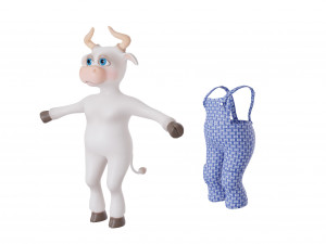 Bull-white Model 3D