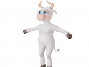Bull-white Model 3D