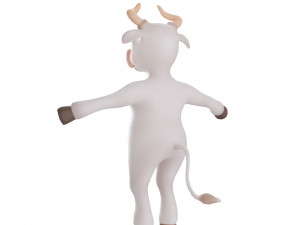 Bull-white Model 3D